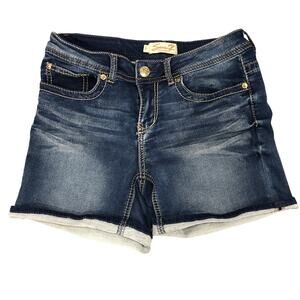 Seven 7 Dark Blue Denim Jean Cut Off Shorts Womens Size 6